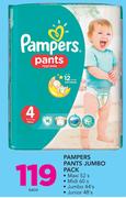Pampers Pants Jumbo Pack (Maxi 52's/Midi 60's/Jumbo 44's/Junior 48's Pack)-Each