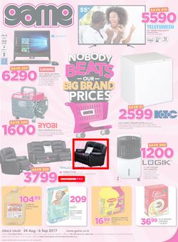 Game Lesotho : Nobody Beats Our Big Brand Prices (24 Aug - 6 Sep 2017), page 1