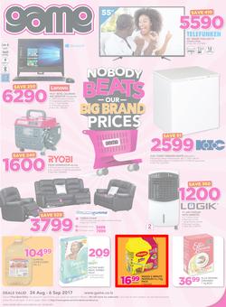 Game Lesotho : Nobody Beats Our Big Brand Prices (24 Aug - 6 Sep 2017), page 1