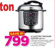 Salton 6Ltr Electric Pressure Cooker SEPC-01