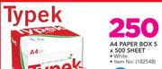 Typek A4 White paper Box-5x500 Sheets