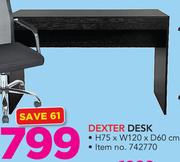Dexter Desk 75 x 120 x 60cm