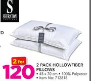 Sheraton 2 Pack Hollowfiber Pillows 45 x 70cm-For 2