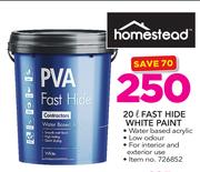 Homestead Fast Hide Cream, Peach And Sand Paint-20Ltr Each