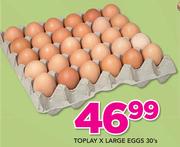 Toplay X Large Eggs-30's Tray