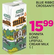Bonnita Long Life Full Cream Milk-1Ltr