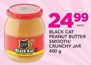 Black Cat Peanut Butter Smooth/Crunchy Jar-400g Each
