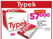 Typek A4 Paper Ream 500 Sheet-Each