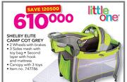 Little One Shelby Elite Camp Cot Grey