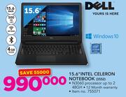 Dell15.6" Intel Celeron Notebook 3552