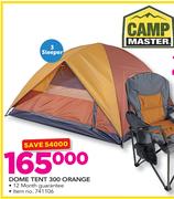 Camp Master 3 Sleeper Dome Tent 300 Orange