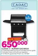 Cadac Classic 3-Burner Gas Braai