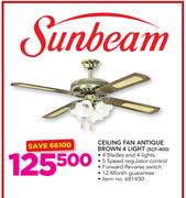 Sunbeam Ceiling Fan Antique Brown 4 Light SCF-400