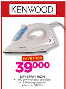 Kenwood 1100W Dry Spray Iron