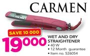 Carmen Wet And Dry Straightener
