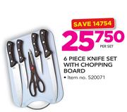 6 Piece Knife Set With Chopping Board-Per Set