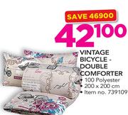 Vintage Bicycle Queen Comforter