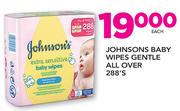 Johnsons Baby Wipes Gentle All Over-288's