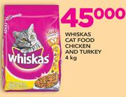 Whiskas Cat Food (Chicken And Turkey)-4Kg
