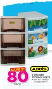 Addis 3 Drawer Storage Units-Each
