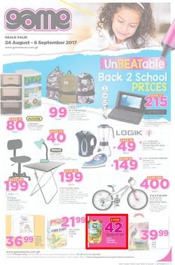 Game Ghana : Unbeatable Back 2 School Prices (24 Aug - 6 Sep 2017), page 1