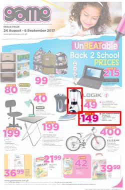 Game Ghana : Unbeatable Back 2 School Prices (24 Aug - 6 Sep 2017), page 1