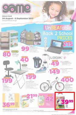 Game Ghana : Unbeatable Back 2 School Prices (24 Aug - 6 Sep 2017), page 1