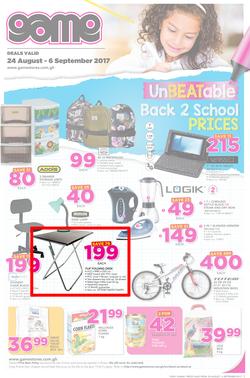 Game Ghana : Unbeatable Back 2 School Prices (24 Aug - 6 Sep 2017), page 1
