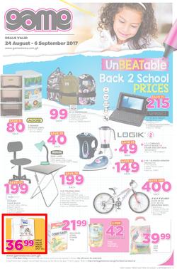 Game Ghana : Unbeatable Back 2 School Prices (24 Aug - 6 Sep 2017), page 1