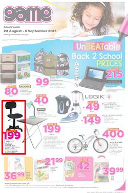 Game Ghana : Unbeatable Back 2 School Prices (24 Aug - 6 Sep 2017), page 1