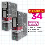 Simple Choice 2 Pack Lever Arch Files-For 2 Packs