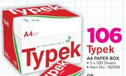 Typek A4 White Paper Box-5x500 Sheets