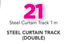 Decorland Steel Curtain Track Double-1m