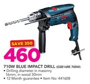 Bosch 710W Blue Impact Drill GSB16RE 700W TV 32J4003