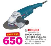 Bosch 2000W Angle Grinder GWS 20-230