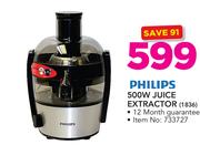Philips 500W Juice Extractor 1836