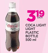 Coca Light (Light Plastic Bottle)-500ml