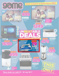 Game Ghana : Unbeatable Deals On Tech & Appliances (29 July - 30 July 2017), page 1
