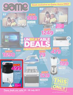 Game Ghana : Unbeatable Deals On Tech & Appliances (29 July - 30 July 2017), page 1
