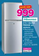 Hisense 215Ltr Silver Fridge RD 28DR4HG