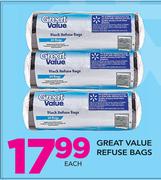 Great Value Refuse Bags-Each