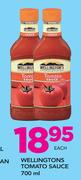 Wellingtons Tomato Sauce-700ml Each