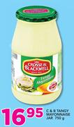C & B Tangy Mayonnaise Jar-750g