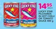 Lucky Star Pilchards In Hot Chilli Or Tomato Sauce-400g Each