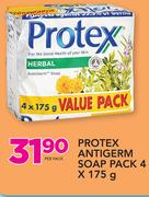 Protex Antigerm Soap Pack-4 x 175g Per Pack