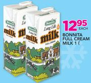 Bonnita Full Cream Milk-1Ltr Each