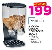 Mainstays Double Cereal Dispenser Black 