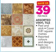 Assorted Vinyl Tile-Per Pack