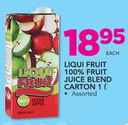 Liqui Fruit 100% Fruit Juice Blend Carton-1Ltr