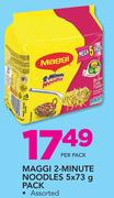 Maggi 2 Miunte Noodles Pack-5 x 73g Per Pack